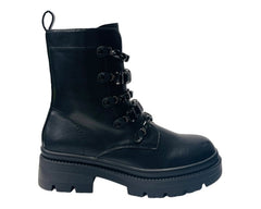 Faux Leather Pearl Zip Ankle Boots - Boots - British D'sire
