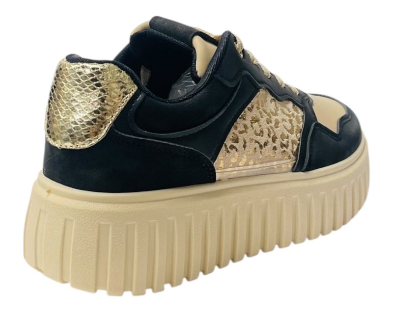 Faux Leather Platform Lace Up Trainers - Trainers - British D'sire