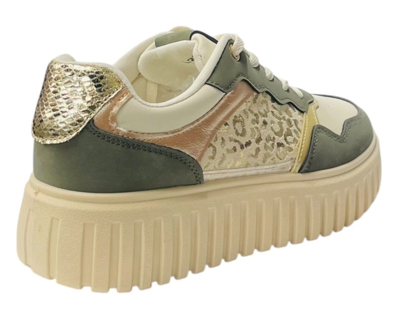 Faux Leather Platform Lace Up Trainers - Trainers - British D'sire