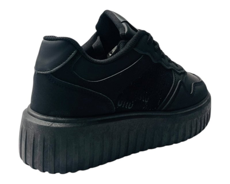 Faux Leather Platform Lace Up Trainers - Trainers - British D'sire