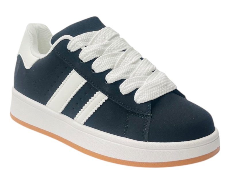 Faux Leather Sports Lace Up Trainers Secondary image