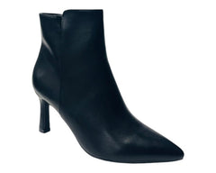 Faux Leather Stiletto Heel Zip Ankle Boots - Boots - British D'sire