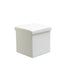 Faux Leather Storage Ottoman Storage Box With Lid Foldable - 38x38x38cm Square - British D'sire