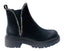 Faux Leather Stud Zip Ankle Boots - Boots - British D'sire