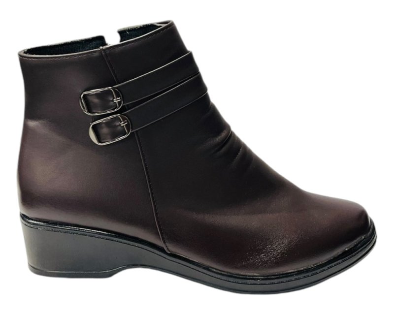 Faux Leather Zip Ankle Boots - Boots - British D'sire Main image