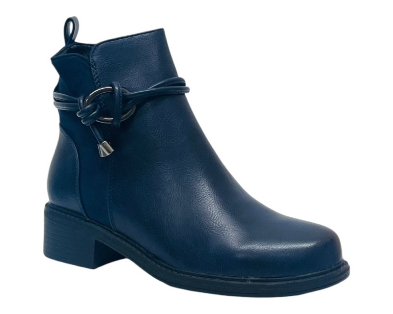Faux Leather Zip Ankle Boots - Boots - British D'sire