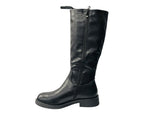 Faux Leather Zip Mid Calf Full Zip Boots - Boots - British D'sire