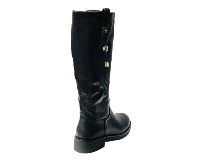 Faux Leather Zip Mid Calf Full Zip Boots - Boots - British D'sire