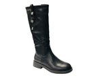 Faux Leather Zip Mid Calf Full Zip Boots - Boots - British D'sire