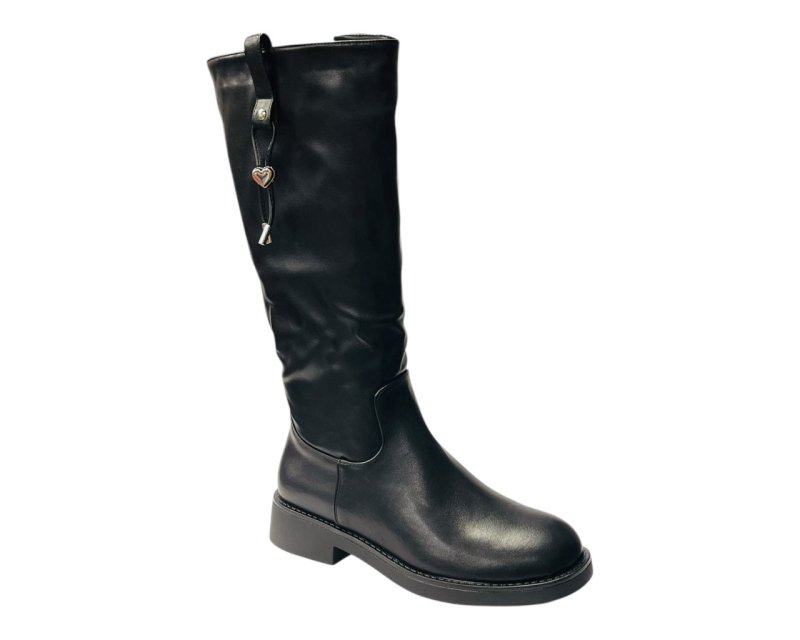 Faux Leather Zip Mid Calf Full Zip Boots - Boots - British D'sire