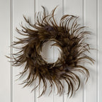 Fawn Feather Candle Wreath Christmas Decoration - Wreath - British D'sire