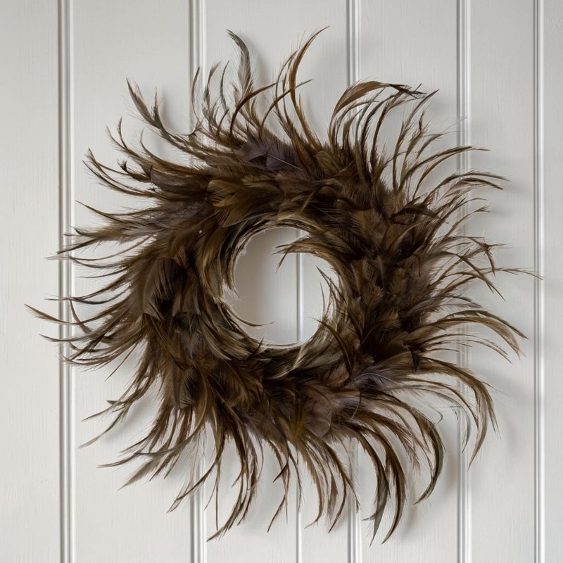 Fawn Feather Candle Wreath Christmas Decoration - Wreath - British D'sire