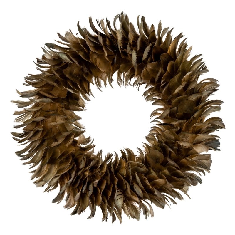 Fawn Feather Wreath Christmas Decoration - Wreath - British D'sire