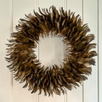 Fawn Feather Wreath Christmas Decoration - Wreath - British D'sire