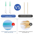 Fawnmum 150pcs /Box Silicone Interdental Brushes Dental Brushes Tooth Cleaning Gum - British D'sire