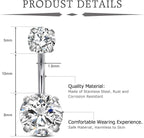 FECTAS 3pcs Belly Button Bars Silver Gold Belly Bar Surgical Steel 14G Navel Bars Belly Button Piercing Jewellery Butterfly Dangle - Body Jewellery - British D'sire