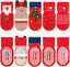 FedMois 5 Pairs Baby Kids Anti - slip Socks Cotton non skid Ankle Socks Animals - British D'sire