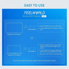 FEELWORLD WSP Wireless HDMI 1080P Transmitter and Receiver Extender Kit with 164FT Range(Black) - British D'sire