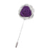 Felt Rose Lapel Pin, Grey and Purple - All Products - British D'sire