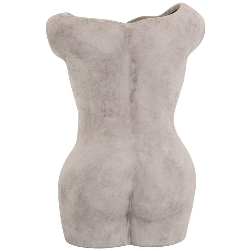 Female Figure Vase - Antique White Stoneware Decorative Vase - Vases - British D'sire