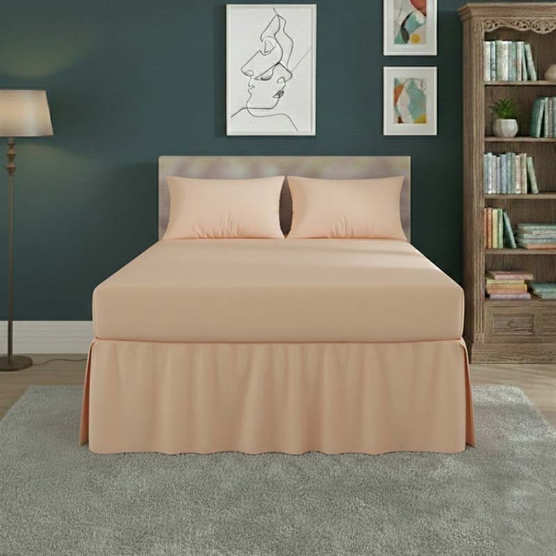 Fitted Valance Bed Sheet Polycotton Mattress Cover And Frill Easy Care - Single - Grey - British D'sire