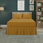 Fitted Valance Bed Sheet Polycotton Mattress Cover And Frill Easy Care - Single - Lemon - British D'sire