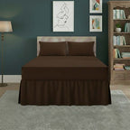 Fitted Valance Bed Sheet Polycotton Mattress Cover And Frill Easy Care - Single - Silver - British D'sire