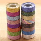 Flash Washi Sticky Paper Tape Label DIY Decorative Tape, Length: 10m( Floral) - British D'sire