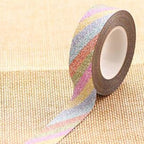 Flash Washi Sticky Paper Tape Label DIY Decorative Tape, Length: 10m( Floral) - British D'sire