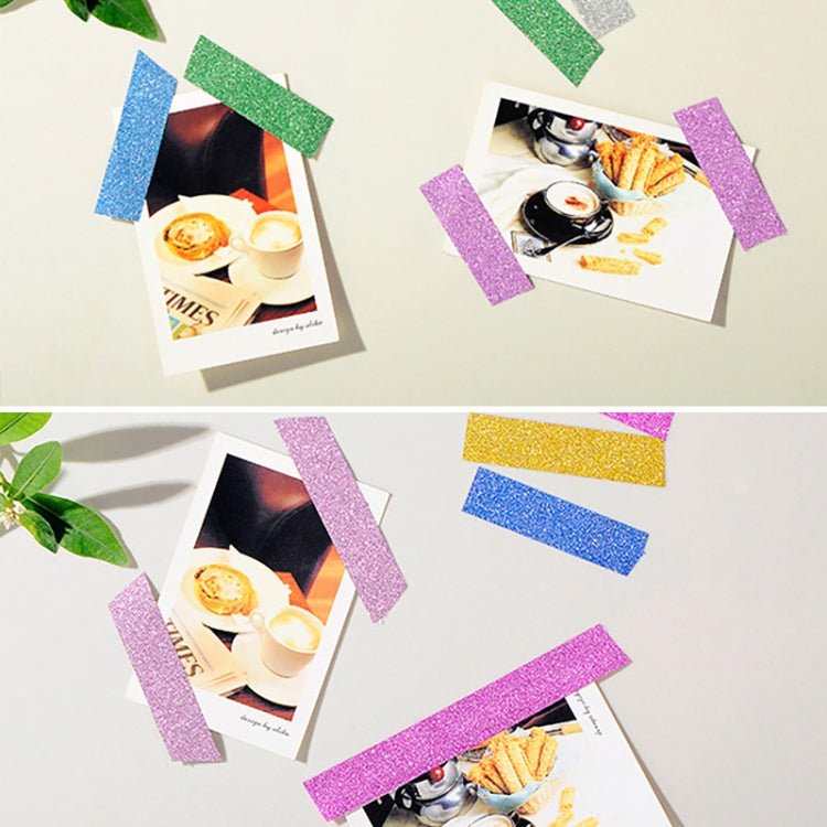 Flash Washi Sticky Paper Tape Label DIY Decorative Tape, Length: 10m( Floral) - British D'sire
