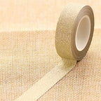 Flash Washi Sticky Paper Tape Label DIY Decorative Tape, Length: 10m(Light Gold) - British D'sire