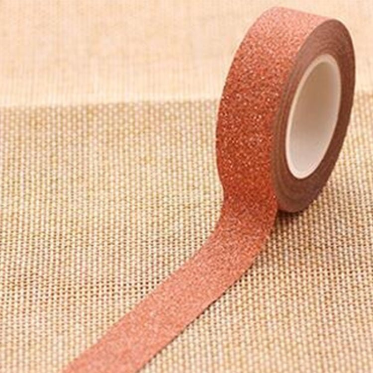 Flash Washi Sticky Paper Tape Label DIY Decorative Tape, Length: 10m(Orange) - British D'sire Main image
