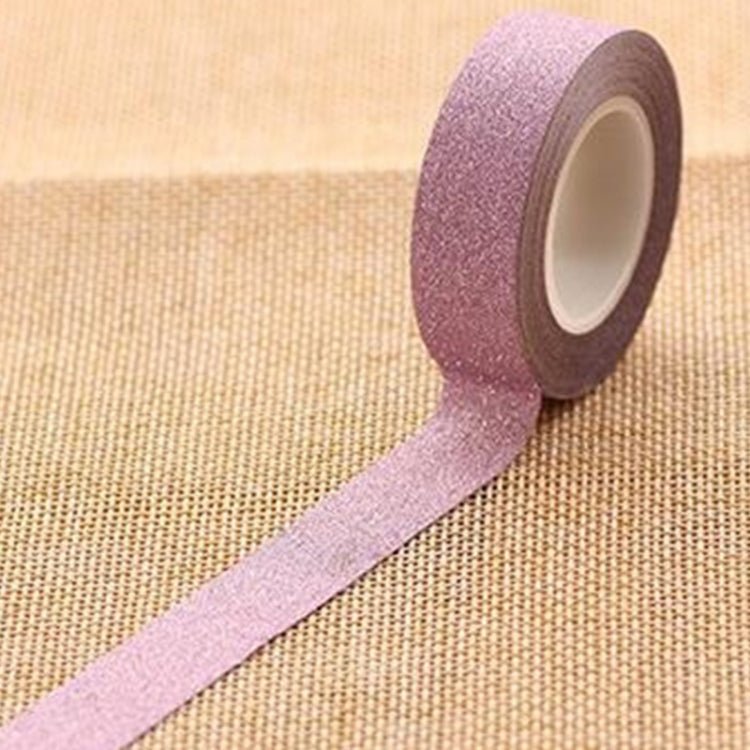 Flash Washi Sticky Paper Tape Label DIY Decorative Tape, Length: 10m(Pink) - British D'sire Main image