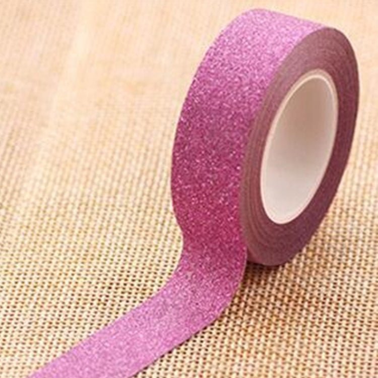 Flash Washi Sticky Paper Tape Label DIY Decorative Tape, Length: 10m(Rose Red) Secondary image