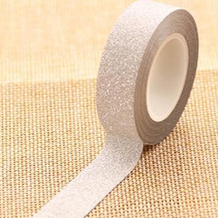 Flash Washi Sticky Paper Tape Label DIY Decorative Tape, Length: 10m(Silver) Secondary image