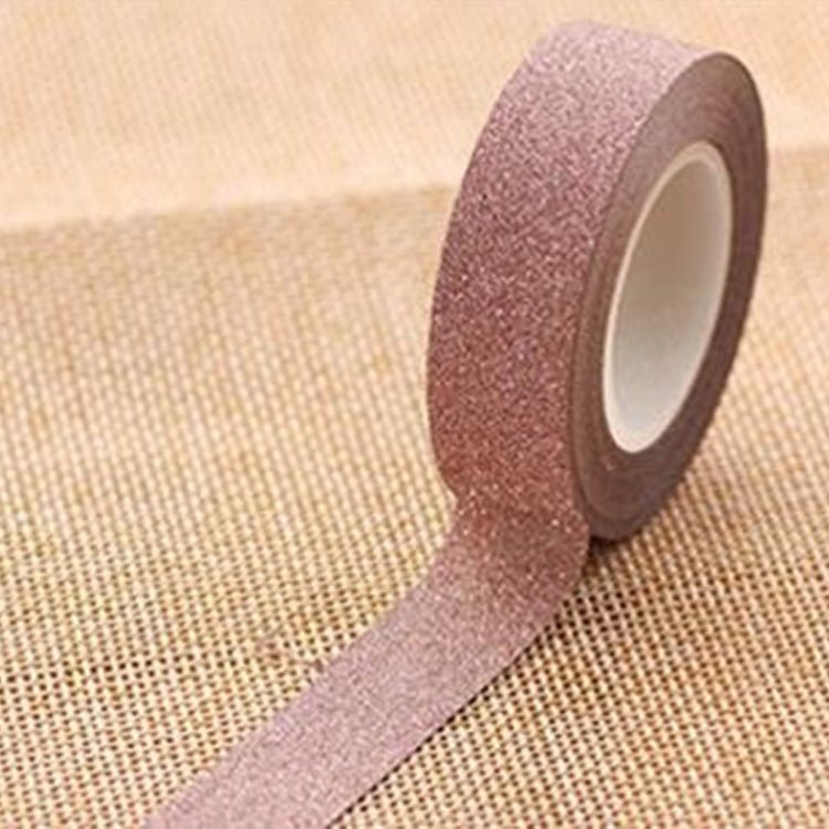 Flash Washi Sticky Paper Tape Label DIY Decorative Tape, Length: 10m(Skin Pink) - British D'sire
