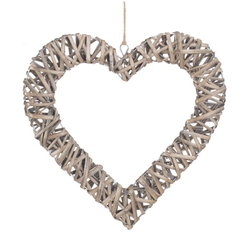 Flat Open Wicker Heart - Home Decor & Furniture - British D'sire