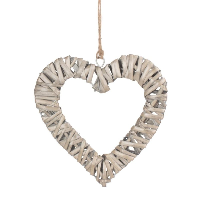 Flat Open Wicker Heart - Home Decor & Furniture - British D'sire