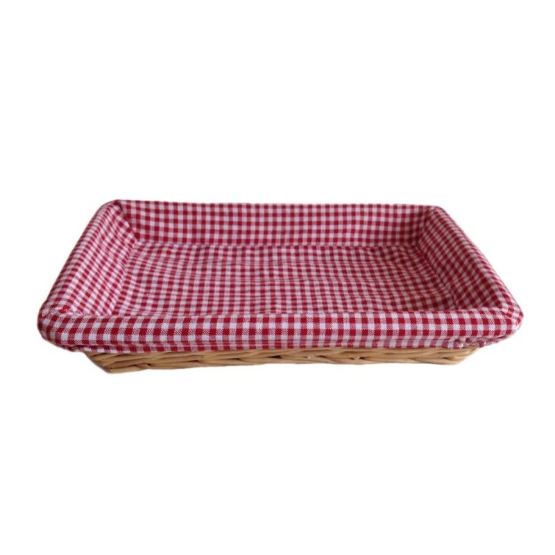 Flat Rectangular Wicker Tray - Serving Tray - British D'sire Main image