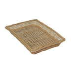 Flat Rectangular Wicker Tray - Serving Tray - British D'sire