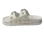 Flat Sole Double Strap Buckle Sandals - Slider - British D'sire