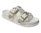 Flat Sole Double Strap Buckle Sandals - Slider - British D'sire