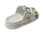 Flat Sole Double Strap Buckle Sandals - Slider - British D'sire