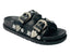 Flat Sole Double Strap Buckle Sandals - Slider - British D'sire
