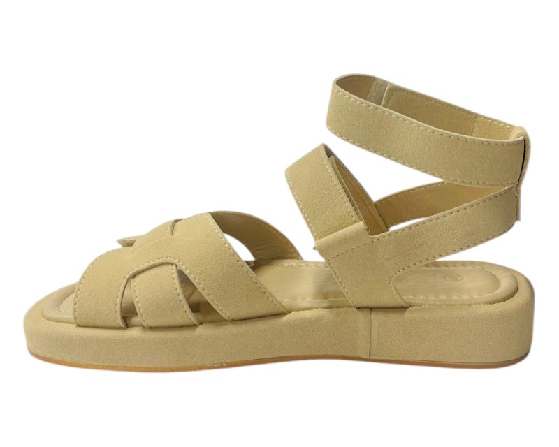 Flat Sole Padded Strappy Sandals - Sandals - British D'sire