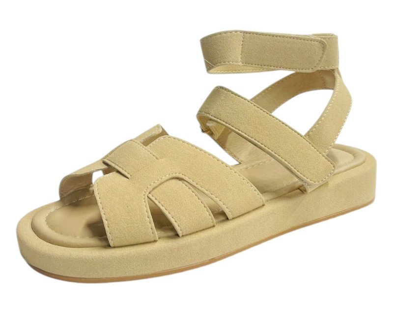 Flat Sole Padded Strappy Sandals - Sandals - British D'sire