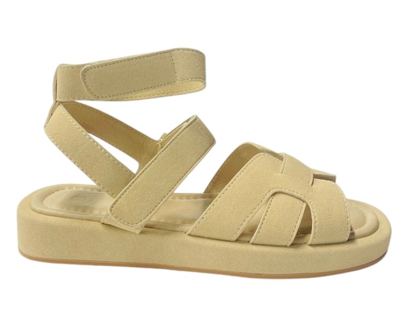 Flat Sole Padded Strappy Sandals - Sandals - British D'sire