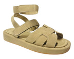 Flat Sole Padded Strappy Sandals - Sandals - British D'sire