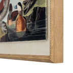 Flora & Fauna Collection Ducks On Linen In Beaded Frame - Wall Art & Signs - British D'sire