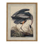 Flora & Fauna Collection Heron On Linen In Beaded Frame - Wall Art & Signs - British D'sire